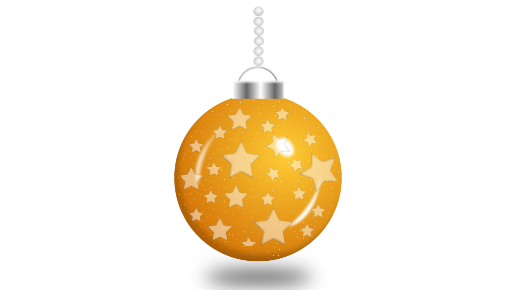 Glass Ornament - Orange