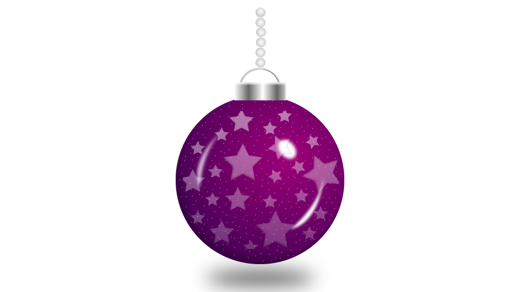 Glass Ornament - Purple